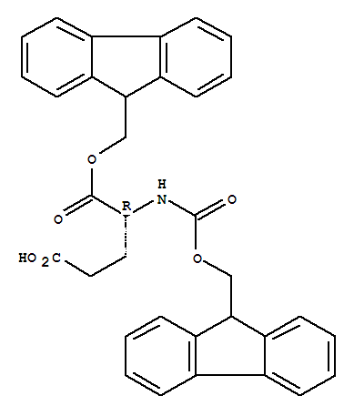 N-[(9H-芴-9-基甲氧基)羰基]-D-谷氨酸 1-(9H-芴-9-基甲基)酯結(jié)構(gòu)式_252049-17-5結(jié)構(gòu)式