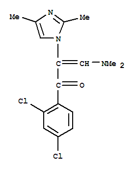 2-Propen-1-one, 1-(2,4-dichlorophenyl)-3-(dimethylamino)-2-(2,4-dimethyl-1h-imidazol-1-yl)-Structure,252954-61-3Structure 2-Propen-1-one, 1-(2,4-dichlorophenyl)-3-(dimethylamino)-2-(2,4-dimethyl-1h-imidazol-1-yl)- Structure,252954-61-3Structure