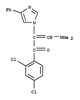 1-(2,4-二氯苯基)-3-(二甲基氨基)-2-(4-苯基-1H-咪唑-1-基)-2-丙烯-1-酮結構式_252954-65-7結構式