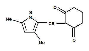 (9ci)-2-[(3,5-二甲基-1H-吡咯-2-基)亞甲基]-1,3-環(huán)己烷二酮結構式_259544-81-5結構式