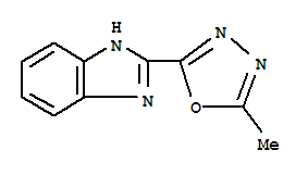 (9ci)-2-(5-甲基-1,3,4-噁二唑-2-基)-1H-苯并咪唑結構式_26286-46-4結構式