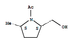 順式-(8ci)-1-乙?；?5-甲基-2-吡咯烷甲醇結(jié)構(gòu)式_28115-45-9結(jié)構(gòu)式