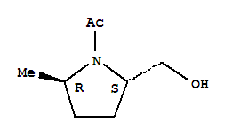 反式-(8ci)-1-乙?；?5-甲基-2-吡咯烷甲醇結(jié)構(gòu)式_28115-46-0結(jié)構(gòu)式