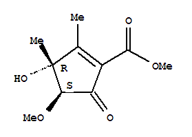 (3r,4s)-rel-(9ci)-3-羥基-4-甲氧基-2,3-二甲基-5-氧代-1-環(huán)戊烯-1-羧酸甲酯結(jié)構(gòu)式_282715-38-2結(jié)構(gòu)式