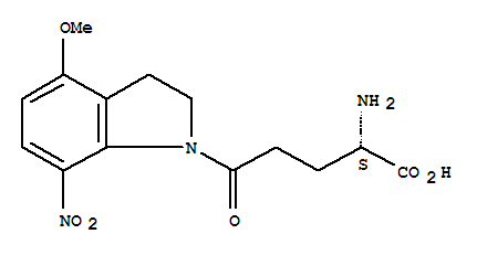(S)-alpha-氨基-2,3-二氫-4-甲氧基-7-硝基-d-氧代-1H-吲哚-1-戊酸結構式_295325-62-1結構式