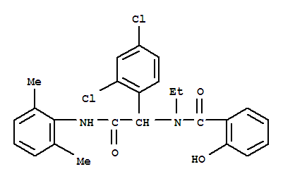 (9ci)-2,4-二氯-n-(2,6-二甲基苯基)-alpha-[乙基(2-羥基苯甲?；?氨基]-苯乙酰胺結構式_296267-26-0結構式
