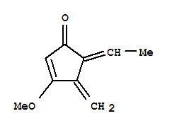 (9ci)-5-亞乙基-3-甲氧基-4-亞甲基-2-環(huán)戊烯-1-酮結(jié)構(gòu)式_297753-36-7結(jié)構(gòu)式