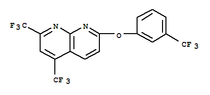 (9ci)-2,4-雙(三氟甲基)-7-[3-(三氟甲基)苯氧基]-1,8-萘啶結構式_303996-18-1結構式