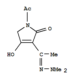 (9ci)-1-乙?；?3-[1-(二甲基亞肼基)乙基]-1,5-二氫-4-羥基-2H-吡咯-2-酮結(jié)構(gòu)式_306753-96-8結(jié)構(gòu)式