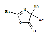 (8ci)-4-乙?；?2,4-二苯基-2-噁唑啉-5-酮結(jié)構(gòu)式_31463-66-8結(jié)構(gòu)式