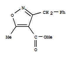 4-Isoxazolecarboxylicacid,5-methyl-3-(phenylmethyl)-,methylester(9ci)Structure,321885-01-2Structure 4-Isoxazolecarboxylicacid,5-methyl-3-(phenylmethyl)-,methylester(9ci) Structure,321885-01-2Structure