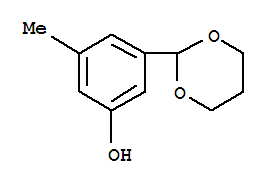 Phenol ,3-(1,3-dioxan-2-yl)-5-methyl-(9ci)Structure,329788-96-7Structure Phenol ,3-(1,3-dioxan-2-yl)-5-methyl-(9ci) Structure,329788-96-7Structure