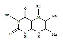 (8ci)-5-乙?；?5,6,7,8-四氫-3,6,7-三甲基- 2,4-二氧四氫蝶啶結(jié)構(gòu)式_33130-66-4結(jié)構(gòu)式