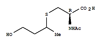 (2R)-2-乙酰氨基-3-(4-羥基-2-丁基硫代)丙酸結(jié)構(gòu)式_33164-64-6結(jié)構(gòu)式