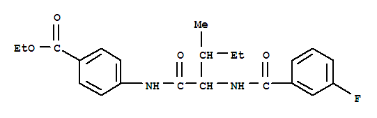 (9ci)-4-[[2-[(3-氟苯甲?；?氨基]-3-甲基-1-氧代戊基]氨基]-苯甲酸乙酯結(jié)構(gòu)式_334830-39-6結(jié)構(gòu)式