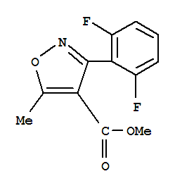 4-Isoxazolecarboxylicacid,3-(2,6-difluorophenyl)-5-methyl-,methylester(9ci)Structure,334971-36-7Structure 4-Isoxazolecarboxylicacid,3-(2,6-difluorophenyl)-5-methyl-,methylester(9ci) Structure,334971-36-7Structure