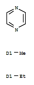 2-乙基-6(or5)-甲基吡嗪結(jié)構(gòu)式_33504-66-4結(jié)構(gòu)式