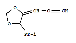 1,3-Dioxolane, 4-isopropyl-5-(2-propynylidene)-(7ci,8ci)Structure,3357-86-6Structure 1,3-Dioxolane, 4-isopropyl-5-(2-propynylidene)-(7ci,8ci) Structure,3357-86-6Structure