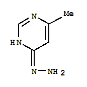 4(1H)-pyrimidinone, 6-methyl-, hydrazone (9ci)Structure,33592-43-7Structure 4(1H)-pyrimidinone, 6-methyl-, hydrazone (9ci) Structure,33592-43-7Structure