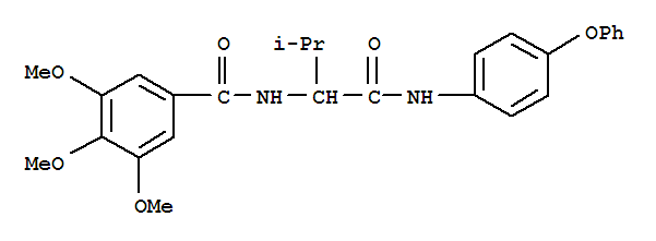 (9ci)-3,4,5-三甲氧基-n-[2-甲基-1-[[(4-苯氧基苯基)氨基]羰基]丙基]-苯甲酰胺結構式_336165-66-3結構式