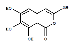 (9ci)-6,7,8-三羥基-3-甲基-1H-2-苯并吡喃-1-酮結(jié)構(gòu)式_33624-51-0結(jié)構(gòu)式