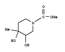 1-Piperidinecarboxylic acid,3,4-dihydroxy-4-methyl-,methyl esterStructure,339366-37-9Structure 1-Piperidinecarboxylic acid,3,4-dihydroxy-4-methyl-,methyl ester Structure,339366-37-9Structure