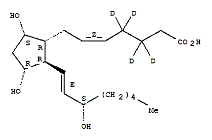 (5Z,9alpha,11alpha,13e,15s)-9,11,15-trihydroxy(3,3,4,4-<sup>2</sup>h<sub>4</sub>)prosta-5,13-dien-1-oic acidStructure,34210-11-2Structure (5Z,9alpha,11alpha,13e,15s)-9,11,15-trihydroxy(3,3,4,4-<sup>2</sup>h<sub>4</sub>)prosta-5,13-dien-1-oic acid Structure,34210-11-2Structure