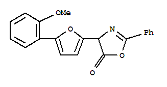 4-[5-(2-甲氧基苯基)-2-呋喃]-2-苯基-5(4H)-噁唑酮結(jié)構(gòu)式_342413-04-1結(jié)構(gòu)式