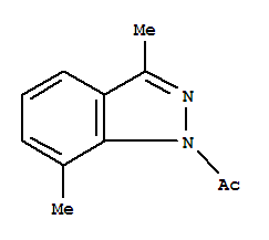 (9ci)-1-乙酰基-3,7-二甲基-1H-吲唑結(jié)構(gòu)式_343773-68-2結(jié)構(gòu)式