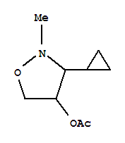 4-Isoxazolidinol ,3-cyclopropyl-2-methyl-,acetate(ester)(9ci)Structure,344304-83-2Structure 4-Isoxazolidinol ,3-cyclopropyl-2-methyl-,acetate(ester)(9ci) Structure,344304-83-2Structure