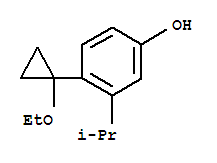 Phenol ,4-(1-ethoxycyclopropyl)-3-(1-methylethyl)-(9ci)Structure,345965-36-8Structure Phenol ,4-(1-ethoxycyclopropyl)-3-(1-methylethyl)-(9ci) Structure,345965-36-8Structure