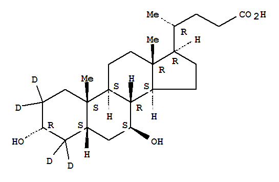 熊去氧膽酸-D4結(jié)構式_347841-46-7結(jié)構式