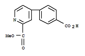4-(2-(Methoxycarbonyl)pyridin-4-yl)benzoic acidStructure,351435-26-2Structure 4-(2-(Methoxycarbonyl)pyridin-4-yl)benzoic acid Structure,351435-26-2Structure