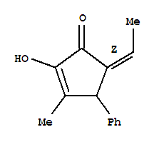 2-Cyclopenten-1-one,5-ethylidene-2-hydroxy-3-methyl-4-phenyl-,(5z)-(9ci)Structure,353476-01-4Structure 2-Cyclopenten-1-one,5-ethylidene-2-hydroxy-3-methyl-4-phenyl-,(5z)-(9ci) Structure,353476-01-4Structure