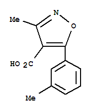 4-Isoxazolecarboxylicacid,3-methyl-5-(3-methylphenyl)-(9ci)Structure,354222-12-1Structure 4-Isoxazolecarboxylicacid,3-methyl-5-(3-methylphenyl)-(9ci) Structure,354222-12-1Structure