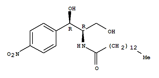 N-[(1R,2R)-1,3-二羥基-1-(4-硝基苯基)-2-丙基]十四烷酰胺結(jié)構(gòu)式_35922-06-6結(jié)構(gòu)式