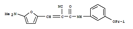2-氰基-3-[5-(二甲基氨基)-2-呋喃]-n-[3-(1-甲基乙氧基)苯基]-2-丙酰胺結(jié)構(gòu)式_362693-02-5結(jié)構(gòu)式