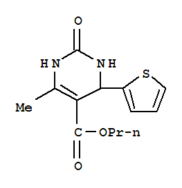 5-Pyrimidinecarboxylicacid,1,2,3,4-tetrahydro-6-methyl-2-oxo-4-(2-thienyl)-,propylester(9ci)Structure,364620-13-3Structure 5-Pyrimidinecarboxylicacid,1,2,3,4-tetrahydro-6-methyl-2-oxo-4-(2-thienyl)-,propylester(9ci) Structure,364620-13-3Structure