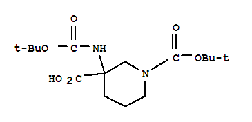 (9Ci)-3-[[(1,1-二甲基乙氧基)羰基]氨基]-1,3-哌啶二羧酸,1-(1,1-二甲基乙基)酯結構式_368866-18-6結構式