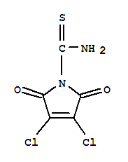 1H-pyrrole-1-carbothioamide, 3,4-dichloro-2,5-dihydro-2,5-dioxo-Structure,37454-71-0Structure 1H-pyrrole-1-carbothioamide, 3,4-dichloro-2,5-dihydro-2,5-dioxo- Structure,37454-71-0Structure