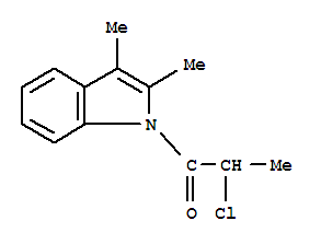 (9ci)-1-(2-氯-1-氧代丙基)-2,3-二甲基-1H-吲哚結構式_374914-83-7結構式