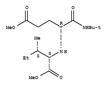 (5r)-(9ci)-6-[(1,1-二甲基乙基)氨基]-5-[[(1s)-1-(甲氧基羰基)-2-甲基丙基]氨基]-6-氧代-己酸甲酯結構式_374936-70-6結構式