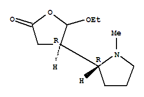 (4R)-Rel-(9Ci)-5-乙氧基二氫-4-[(2R)-1-甲基-2-吡咯烷]-2(3H)-呋喃酮結(jié)構(gòu)式_375348-91-7結(jié)構(gòu)式