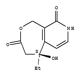(5S)-5-乙基-5-羥基-1,4,5,8-四氫氧雜卓并[3,4-c]吡啶-3,9-二酮結構式_387862-46-6結構式
