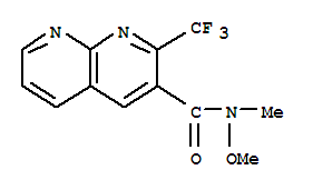 1,8-Naphthyridine-3-carboxamide,n-methoxy-n-methyl-2-(trifluoromethyl)-(9ci)Structure,388565-51-3Structure 1,8-Naphthyridine-3-carboxamide,n-methoxy-n-methyl-2-(trifluoromethyl)-(9ci) Structure,388565-51-3Structure