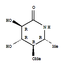 (3R,4R,5R,6R)-3,4-二羥基-5-甲氧基-6-甲基-2-哌啶酮結(jié)構(gòu)式_391594-52-8結(jié)構(gòu)式