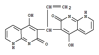 1,8-Naphthyridin-2(1h)-one,3,3-(2-propenylidene)bis[4-hydroxy-(9ci)Structure,393127-51-0Structure 1,8-Naphthyridin-2(1h)-one,3,3-(2-propenylidene)bis[4-hydroxy-(9ci) Structure,393127-51-0Structure