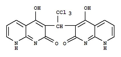 (9ci)-3,3-(2,2,2-三氯亞乙基)雙[4-羥基-1,8-萘啶-2(1h)-酮結(jié)構(gòu)式_393127-70-3結(jié)構(gòu)式