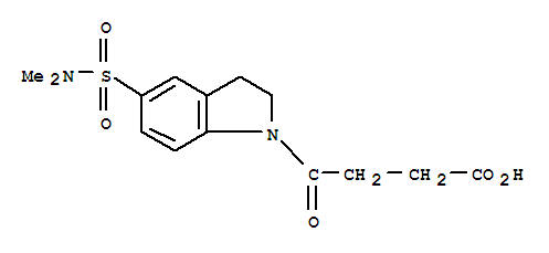 4-{5-[(二甲基氨基)磺?；鵠-2,3-二氫-1H-吲哚-1-基 }-4-氧代丁酸結(jié)構(gòu)式_393795-65-8結(jié)構(gòu)式