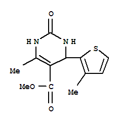 5-Pyrimidinecarboxylicacid,1,2,3,4-tetrahydro-6-methyl-4-(3-methyl-2-thienyl)-2-oxo-,methylester(9ci)Structure,395680-71-4Structure 5-Pyrimidinecarboxylicacid,1,2,3,4-tetrahydro-6-methyl-4-(3-methyl-2-thienyl)-2-oxo-,methylester(9ci) Structure,395680-71-4Structure